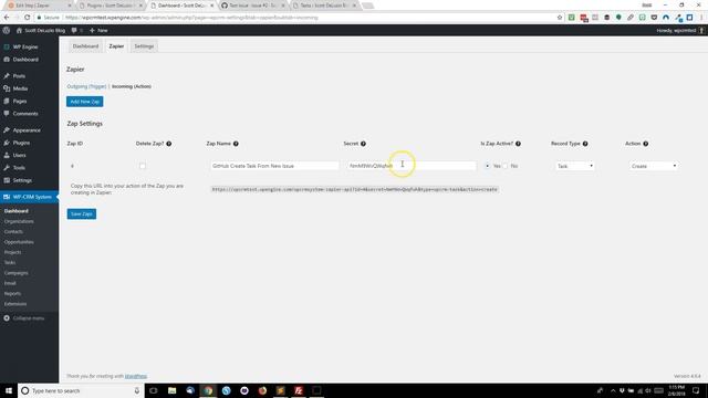 Use Zapier Connect to send GitHub Issues to WP-CRM System Tasks смотреть онлайн