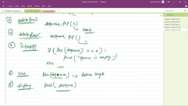 Class 12 Computer Science Textbook with Python || Chapter-4 Queue (Part-02) || Computer By Hemant смотреть онлайн