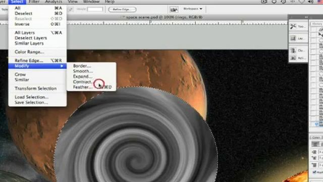 Adjusting Planet Rings for Photoshop Space Scene смотреть онлайн