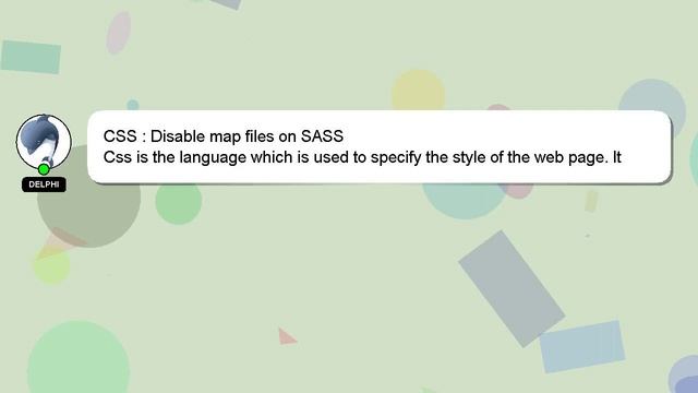 CSS : Disable map files on SASS смотреть онлайн