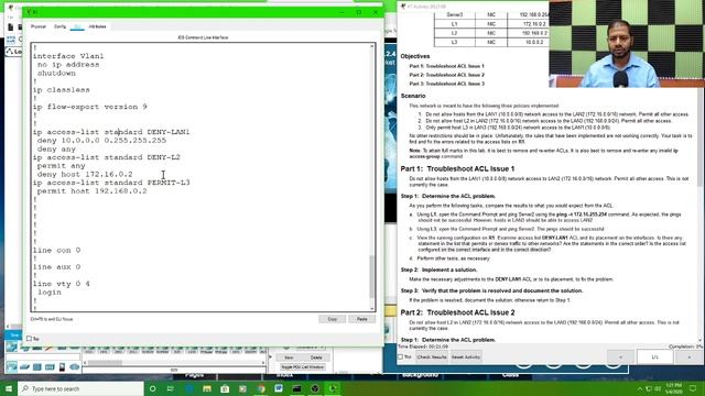 Lab 7.3.2.4 Packet Tracer - Troubleshooting Standard IPv4 ACLs - Professor Munshi Shams (CCNA 2) смотреть онлайн