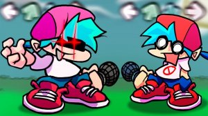 Фейковый Бойфренд против Бойфренда во Friday Night Funkin' VS Fake BF