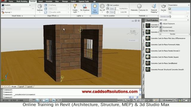 AutoCAD 3D Rendering Tutorial | AutoCAD 2010 смотреть онлайн