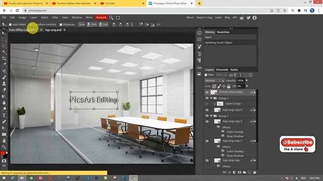 3D Wall Office Glass Logo Mockup Tutorial In Photoshop 2022 смотреть онлайн