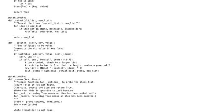 Code Review: Implement hash table using linear congruential probing in python смотреть онлайн