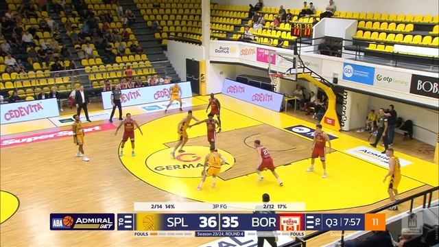 AdmiralBet ABA League 2023/24 highlights, Round 4: Split - Borac Mozzart (20.10.2023) смотреть онлайн