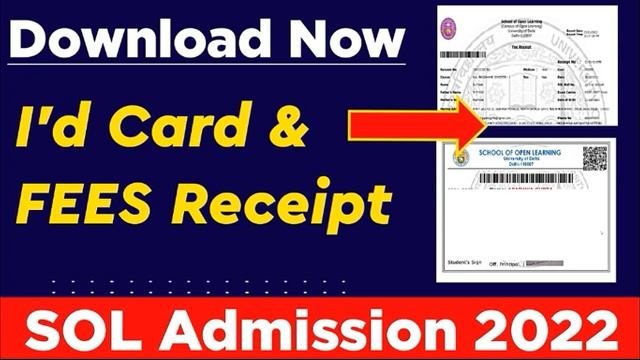 SOL Admission 2022- I'd card & Fees Receipt Download | how to download Sol I'd card and Fees Receip смотреть онлайн
