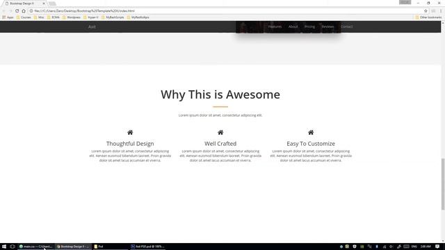 Twitter Bootstrap 3 Design 2 In Arabic #14 - Creating This Is Awesome Section смотреть онлайн