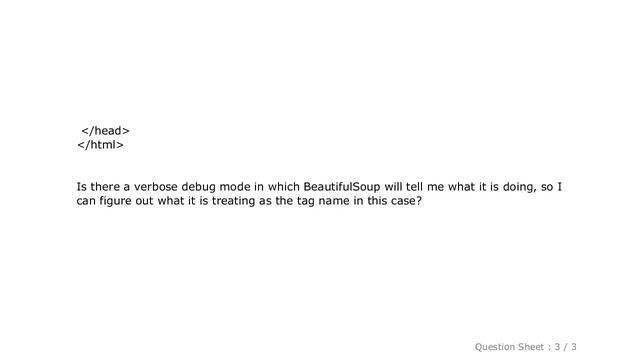 HTML : BeautifulSoup 3.1 parser breaks far too easily смотреть онлайн