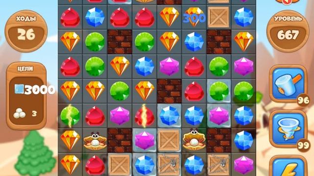 Сокровища Пиратов 667 уровень - Pirate Treasures Level 667 смотреть онлайн