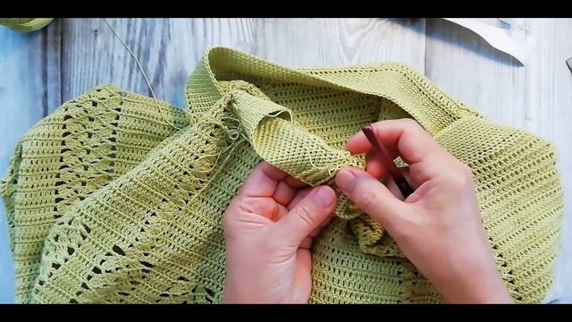 Летняя юбочка крючком из хлопковой пряжи. Вязание пояса. смотреть онлайн