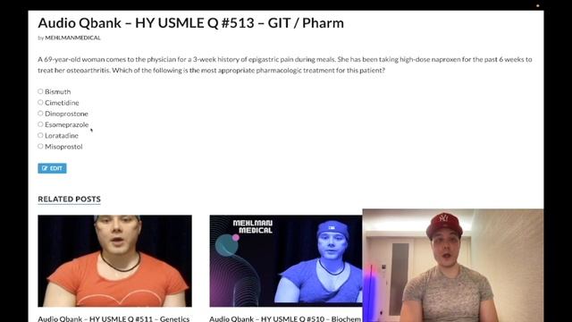 HY USMLE Q #513 – GIT / Pharm смотреть онлайн