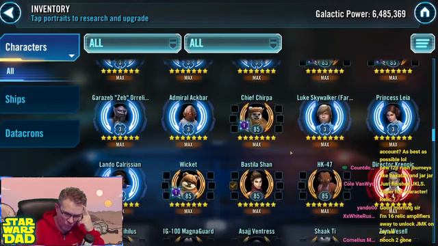 SWGOH Live! Roster Reviews with your Star Wars Dad! смотреть онлайн