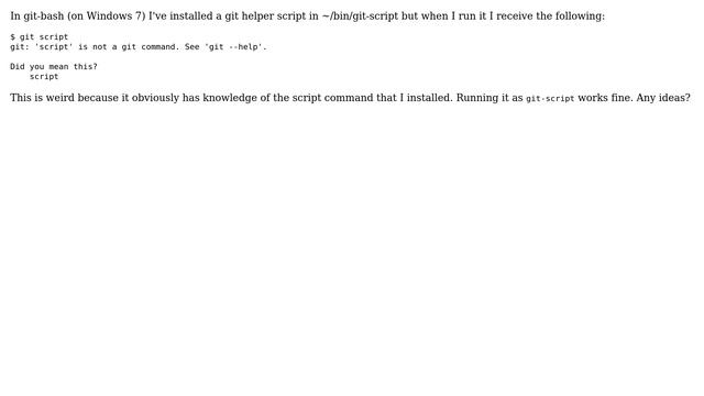 git helper script not being recognized смотреть онлайн
