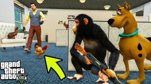 ЖИВОТНЫЕ В ГОСТЯХ У СОСЕДА В ГТА 5 МОДЫ! ПРИВЕТ СОСЕД HELLO NEIGHBOR ОБЗОР МОДА В GTA 5 ВИДЕО MODS