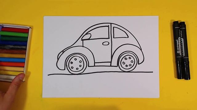 Как нарисовать МАШИНУ ЖУК / Урок рисования для детей от РыбаКит смотреть онлайн