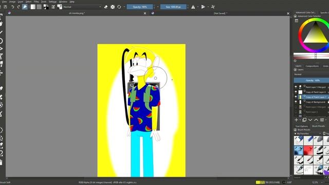 How to make quick and easy Grain effect in Krita. смотреть онлайн