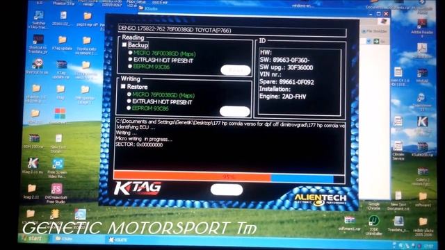 Toyota 2 2D4d D cat , DPF OFF BY GENETIC MOTORSPORT by JTAG with KTAG смотреть онлайн