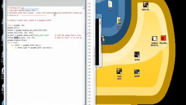 Python for beginers tutorial14 showing you how to laod a image on the screen in pygame смотреть онлайн