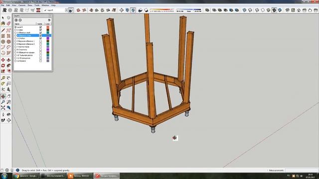 Google Sketch Up - Беседка шестиугольная смотреть онлайн