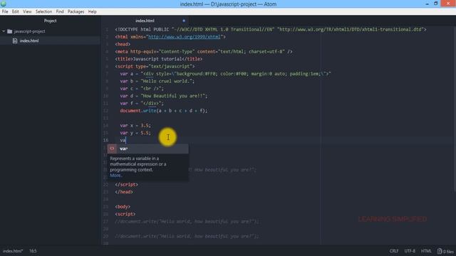 Javascript Tutorial for Beginners#5-concatenation of strings and numbers смотреть онлайн