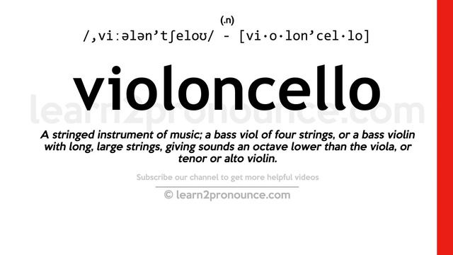 Pronunciation of Violoncello | Definition of Violoncello смотреть онлайн