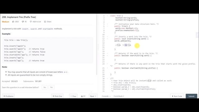 LEETCODE : IMPLEMENT TRIE (Prefix Tree) [ MOST UNIQUE SOLUTION + CODE WALK ] смотреть онлайн