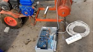 Как сделать генератор из мотоблока и асинхронного двигателя.