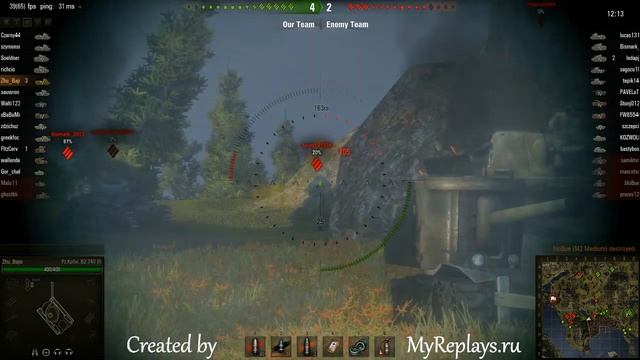 WOT: Fjords - PzKpfw B2 740 (f)  - 8 frags - смотреть онлайн