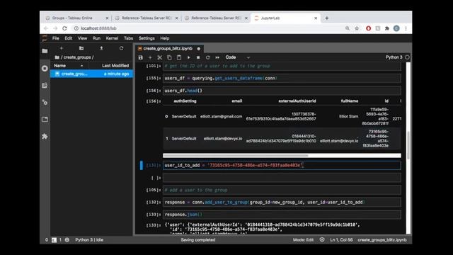 tableau-api-lib (blitz): creating groups, adding users to groups смотреть онлайн