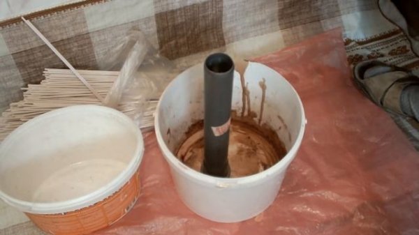 Обработка трубочек Плетение из газет покраска трубочек морилка  weaving from Newspapers