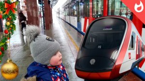 Поезд Новогодний Иволга /  катаемся на МЦД метро