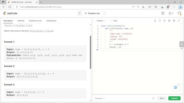 Leetcode Shuffle the Array смотреть онлайн