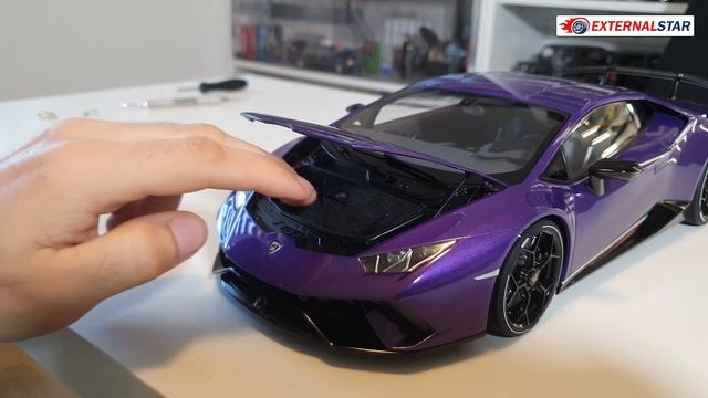 Lamborghini Huracán Performante 1/12 AUTOart Pearl Purple | Unboxing & Review смотреть онлайн