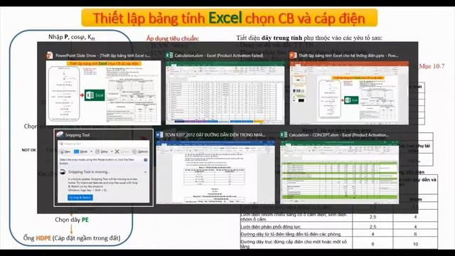 Chọn CB & cáp điện | Thiết lập bảng tính Excel - phần 1 смотреть онлайн