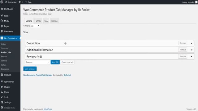 WOOCOMMERCE PRODUCT TABS MANAGER смотреть онлайн