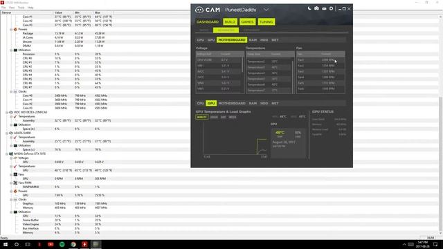 i7 7700K (H60 Corsair AIO) + GTX 1070 Idle Temperate TEST смотреть онлайн