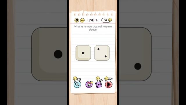 brain test level 27 what a terrible dice roll help me please walkthrough solution смотреть онлайн