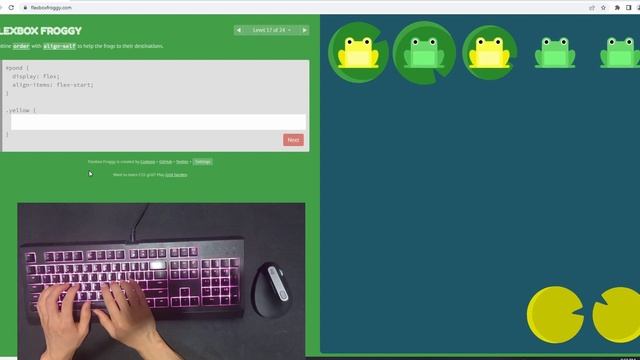 How to solve CSS Flexbox Froggy (All Levels) смотреть онлайн
