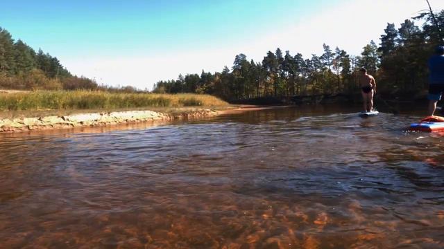 SUP сплав по реке Лух в сентябре. Водный поход 60 километров за один день на САПе. Короткая версия. смотреть онлайн