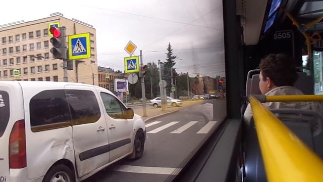 Адмирал 5505, вовсю бегает на линии! Троллейбус Петербурга 10-***: "Адмирал" 5505 по №13 (16.07.20) смотреть онлайн