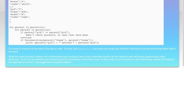 Python - something faster than 2 nested for loops смотреть онлайн