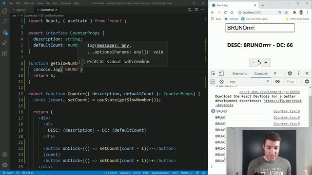 useState | React Hooks | React.js Tutorial #5 смотреть онлайн