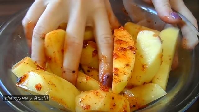 Запечённая куриная ножка с картошкой. Вкусно, просто и не дорого! смотреть онлайн