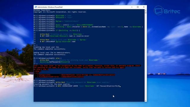 Create A Local Administrator Account Via Powershell смотреть онлайн