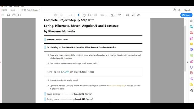 Part 00 - 04 H2 Database Creation Error Solution смотреть онлайн