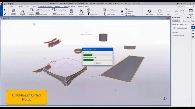 Unfolding of lofted plates - Tekla Structures 2020 смотреть онлайн
