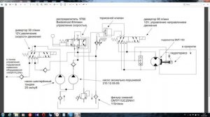 Погрузчик,гидравлическая схема.