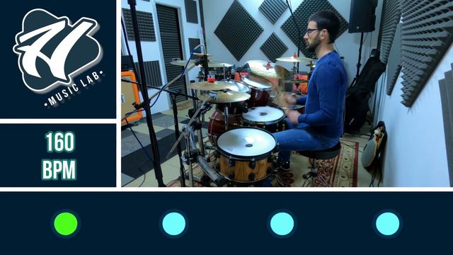 Let's Play Together - Basic Drum Groove 160 BPM смотреть онлайн