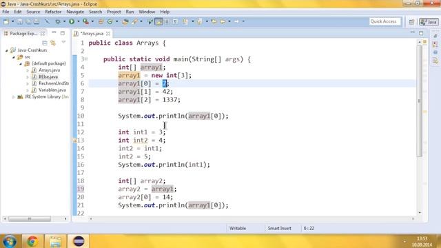Java Crashkurs für Anfänger in 3 Std [5/21] | ARRAYS смотреть онлайн